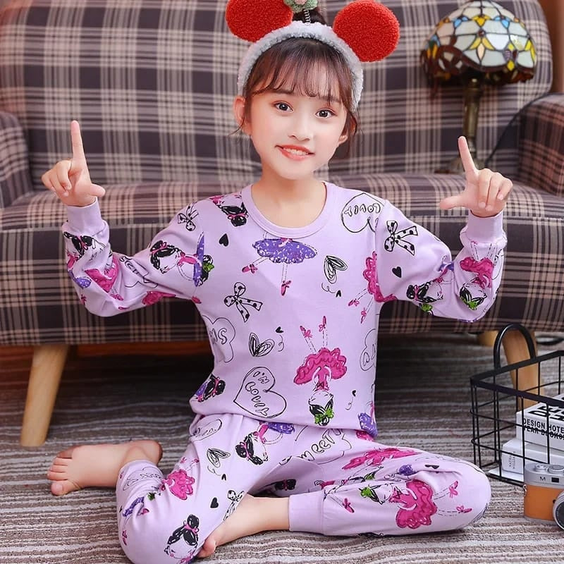 PINK CUTE PRINT Printed Kids Wear