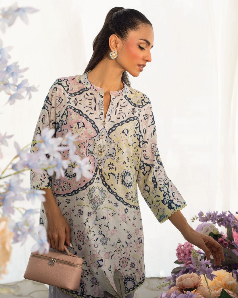 Beautiful🌹 Digital🎨 Print Shirt👚With Digital Print Bell