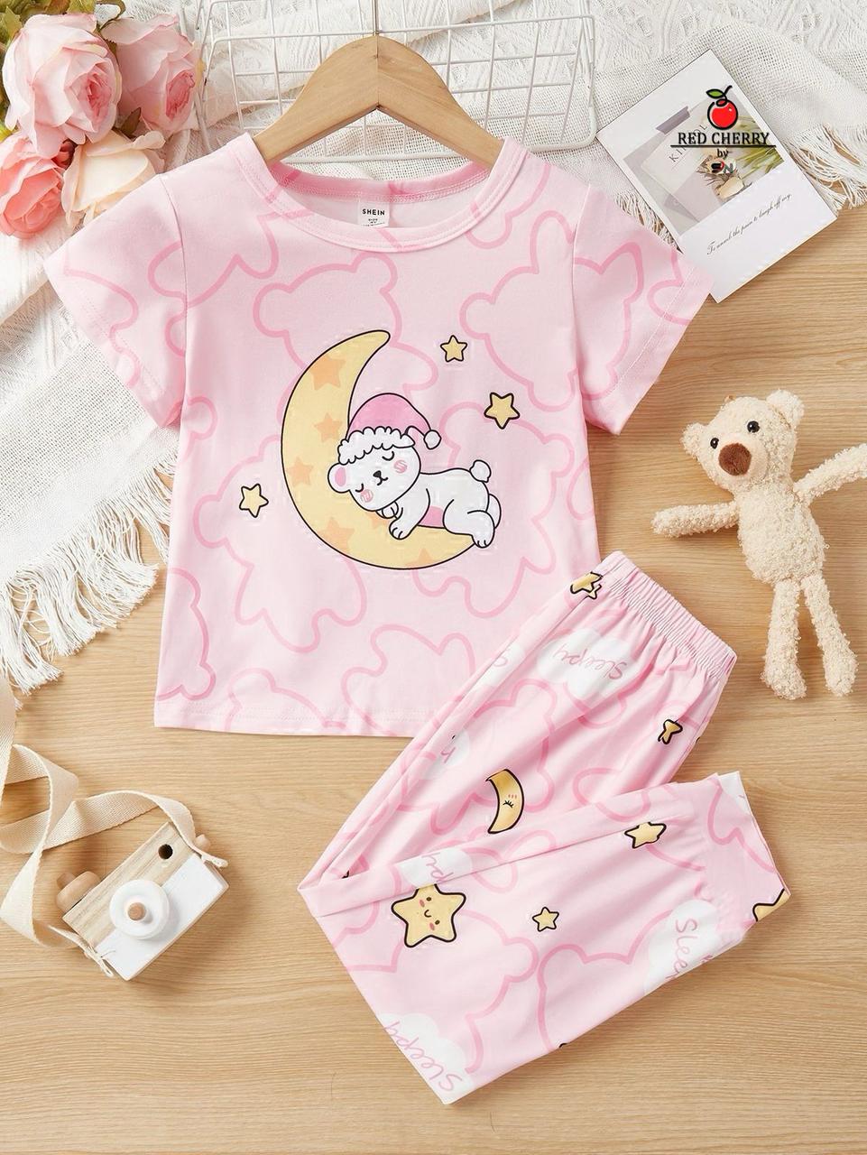 PINK MOON AND STAR Printed Kids WEAR