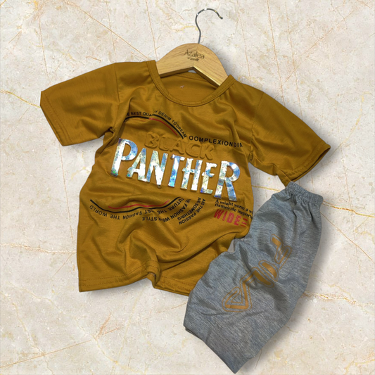 PANTHER MEHANDI KIDS PRNTED SHORT SLEEVESS KIDS WEAR