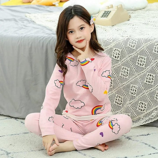 Pink Rainbow Printed Kids Wear