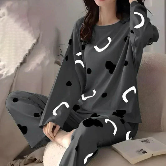 GREY Cloud Printed Women's PJ Sets