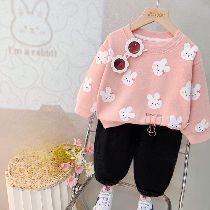 PEACH BEAR  KIDS WINTER PANEL TRACKSUIT
