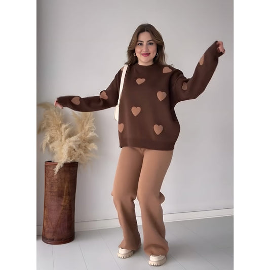 HOODIE/TROUSER/BAG BROWN WOMEN TRACKSUITS