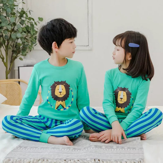 Sea Green Lion PRINT Printed Kids Wear